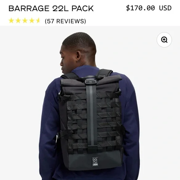 NWT Chrome Industries Barrage Backpack 22L - Picture 4 of 5